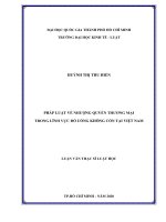 Pháp luật về nhượng quyền thương mại trong lĩnh vực đồ uống không cồn tại việt nam 