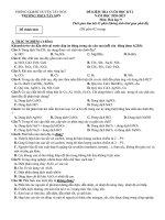 Đề thi học kì 1 môn Hóa học 9 năm 2020-2021 có đáp án - Trường THCS Tây Sơn