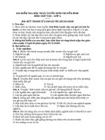 Bài kiểm tra Học trực tuyến – Ngữ văn 6 (đợt 1)