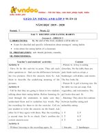 Tải Giáo án tiếng Anh lớp 9 Tuần 22 sách mới - Giáo án điện tử môn tiếng Anh 9 theo tuần