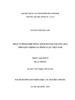 Phạt vi phạm hợp đồng kinh doanh thương mại theo quy định của pháp luật việt nam 