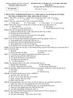 Đề thi học kì 1 môn Địa lí 9 năm 2020-2021 có đáp án - Trường THCS Tây Sơn