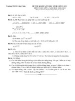 Đề thi KSCL học sinh giỏi môn Toán 6 năm 2020-2021 có đáp án - Trường THCS Liên Châu (Lần 1)