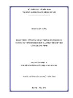 Hoàn thiện công tác quản trị nguồn nhân lực ở công ty trách nhiệm hữu hạn một thành viên cảng quảng ninh 