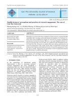 English lecturers’ perceptions and practices of research engagement: The case of Can Tho University