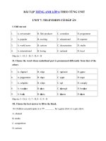 Tải Bài tập nâng cao tiếng Anh lớp 6 Unit 7 Television có đáp án - Tiếng Anh 6 Unit 7 Television| Bài tập Unit 7 SGK tiếng Anh lớp 6 mới có đáp án