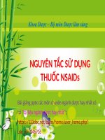 NGUYÊN tắc sử DỤNG THUỐC NSAIDs pptx _ DƯỢC LÂM SÀNG (slide nhìn biến dạng, tải về đẹp lung linh)