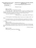 Đề thi học kì 1 môn Ngữ văn 8 năm 2020-2021 có đáp án - Trường THCS Tây Sơn