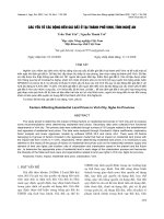 Các yếu tố tác động đến giá đất ở tại thành phố Vinh, tỉnh Nghệ An