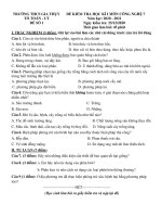 Đề thi học kì 1 môn Công nghệ 7 năm 2020-2021 - Trường THCS Gia Thụy