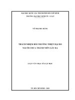 Trách nhiệm bồi thường thiệt hại do người chưa thành niên gây ra 
