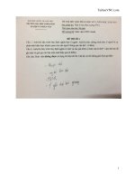 Đề thi cuối học kỳ I năm học 2018-2019 môn Tâm lý học đại cương (Đề số 1) - ĐH Khoa học Xã hội và Nhân văn