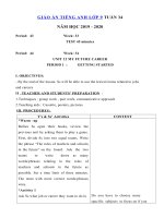 Tải Giáo án tiếng Anh lớp 9 Tuần 34 sách mới - Giáo án điện tử môn tiếng Anh 9 theo tuần