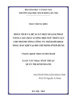Phân tích và đề xuất một số giải pháp nâng cao chất lượng đội ngũ nhân lực chi nhánh tổng công ty thăm dò khai thác dầu khí tại hồ chí minh (pvep hcm) 