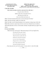 Đề kiểm tra HKI môn Ngữ văn 10, năm học 2017 – 2018