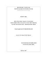 Phân tích thực trạng và giải pháp hoàn thiện công tác quản lý máy móc thiết bị tại nhà máy bia hà nội   183 hoàng hoa thám  