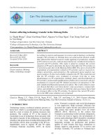 Factors affecting technology transfer in the Mekong Delta