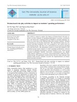 Drama-based role play activities to impact on students’ speaking performance