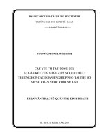 Các yếu tố tác động đến sự gắn kết của nhân viên với tổ chức trường hợp các doanh nghiệp nhỏ tại thủ đô viêng chăn nước cộng hòa dân chủ nhân dân lào 