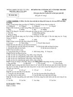 Đề thi học kì 1 môn Vật lí 6 năm 2020-2021 có đáp án - Trường THCS Tây Sơn