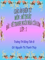 side bài giảng mỹ thuật lớp 1 vẽ tranh ngôi nhà của em 