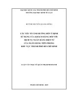 Các yếu tố ảnh hưởng đến ý định sử dụng của khách hàng đối với dịch vụ ngân hàng điện tử của ngân hàng tiên phong khu vực thành phố hồ chí minh 