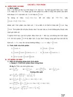 Tóm tắt lý thuyết và bài tập trắc nghiệm tích phân | Toán học, Lớp 12 - Ôn Luyện