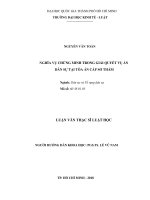 Nghĩa vụ chứng minh trong giải quyết vụ án dân sự tại tòa án cấp sơ thẩm 