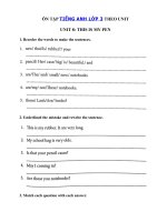 Tải Bài tập ngữ pháp tiếng Anh lớp 3 Unit 8 This is my pen - Ôn tập tiếng Anh 3 theo từng Unit có đáp án