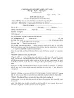 Mẫu đơn xin giảm án về tội đánh bạc