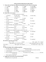 Tải Đề ôn thi học kì 2 lớp 7 môn tiếng Anh năm học 2017-2018 - Ôn thi học kì 2 môn tiếng Anh lớp 7