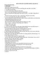 Đề cương ôn tập sinh học 8