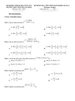 Đề kiểm tra Đại số và Giải tích 11 chương 1 (Lượng giác) trường Trần Quang Khải – Bà Rịa – Vũng Tàu | Toán học, Lớp 11 - Ôn Luyện