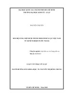 Bảo hộ sáng chế dược phẩm theo pháp luật việt nam từ kinh nghiệm nước ngoài 