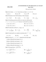 Đề thi thử thpt quốc gia môn toán năm 2017 mã 101 | Toán học, Đề thi đại học - Ôn Luyện