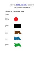 Tải Kiểm tra tiếng Anh lớp 3 Unit 9 What colour is it? - Bài tập tiếng Anh 3 theo từng Unit có đáp án