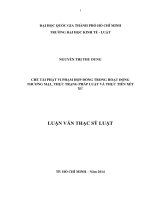 Chế tài phạt vi phạm trong hoạt động thương mại   thực trạng pháp luật và thực tiễn xét xử 