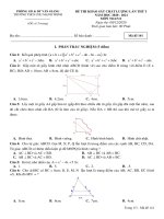 Đề thi KSCL môn Toán 8 năm 2020-2021 có đáp án - Trường THCS Chu Mạnh Trinh