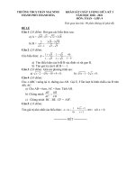 Đề thi giữa HK1 môn Toán 9 năm 2020-2021 có đáp án - Trường THCS Trần Mai Ninh