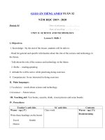 Tải Giáo án tiếng Anh lớp 8 Tuần 32 sách mới - Giáo án điện tử môn tiếng Anh 8 theo tuần