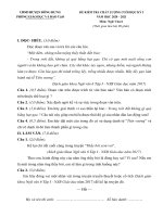 Đề thi học kì 1 môn Ngữ văn 6 năm 2020-2021 có đáp án - Phòng GD&ĐT huyện Đông Hưng