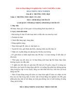 Giáo án hoạt động trải nghiệm lớp 1 sách cánh diều