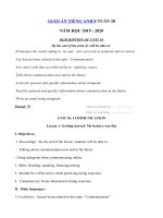 Tải Giáo án tiếng Anh lớp 8 Tuần 28 sách mới - Giáo án điện tử môn tiếng Anh 8 theo tuần