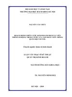 Hoạch định chiến lược kinh doanh dịch vụ viễn thông di động trong nước của tập đoàn viễn thông quân đội viettel  