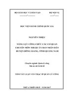 Năng lực công chức các cơ quan chuyên môn thuộc ủy ban nhân dân huyện đông giang, tỉnh quảng nam (tt) 