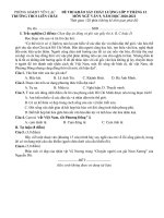 Đề thi KSCL tháng 12 môn Ngữ văn 9 năm 2020-2021 có đáp án - Trường THCS Liên Châu