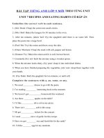 Tải Đề kiểm tra tiếng Anh 9 Unit 7 Recipes and Eating habits - Tiếng Anh lớp 9 Unit 7 Recipes and Eating habits| Bài tập Unit 7 SGK tiếng Anh 9 có đáp án