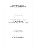 Đánh giá chất lượng đào tạo trường đại học bách khoa hà nội từ phía người học 