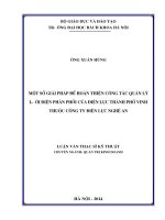 Một số giải pháp để hoàn thiện công tác quản lý lưới điện phân phối của điện lực thành phố vinh thuộc công ty điện lực nghệ an 