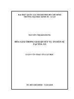 Hòa giải trong giải quyết vụ án dân sự tại tòa án 
